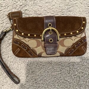 Y2K Coach Soho Sued Wrist Wallet